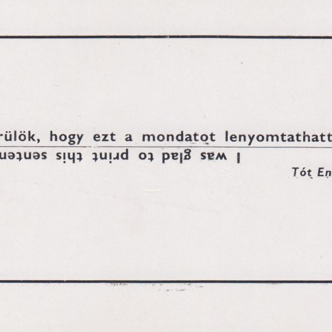 Tót Endre: Printed Matter 1971-1981